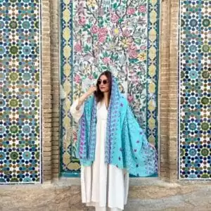 شال هندی گل نیلوفر