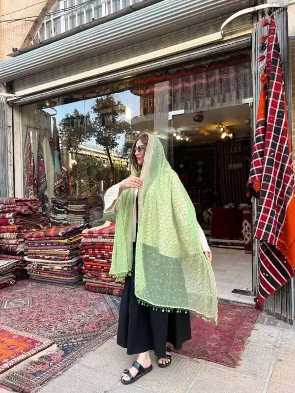 شال هندی نگار سبز