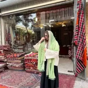 شال هندی نگار سبز